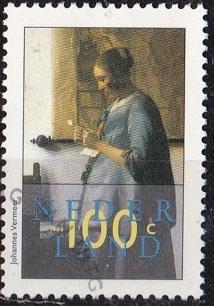 Johannes Vermeer – Brieflezende vrouw - gebruikt – NVPH 1666, Ophalen of Verzenden, Na 1940, Gestempeld