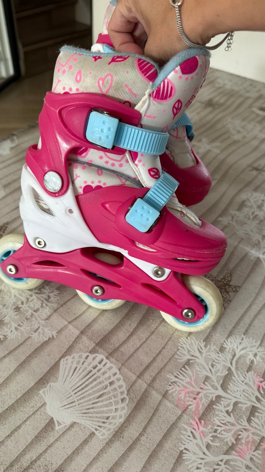Verstelbare Skeelers voor Kinderen Maat 26-29 Roze, Kinderen, Inline skates 4 wielen, Ophalen, Overige merken