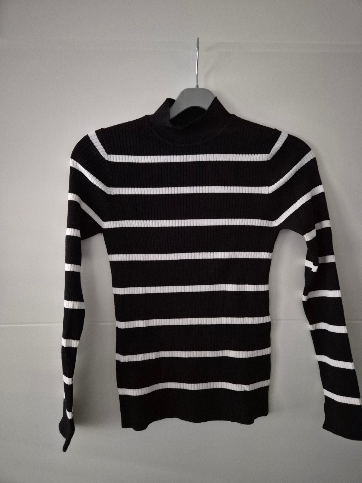 Primark gestreepte coltrui - Zwart/Wit - Maat M, Maat 38/40 (M), Primark, Zwart, Ophalen of Verzenden