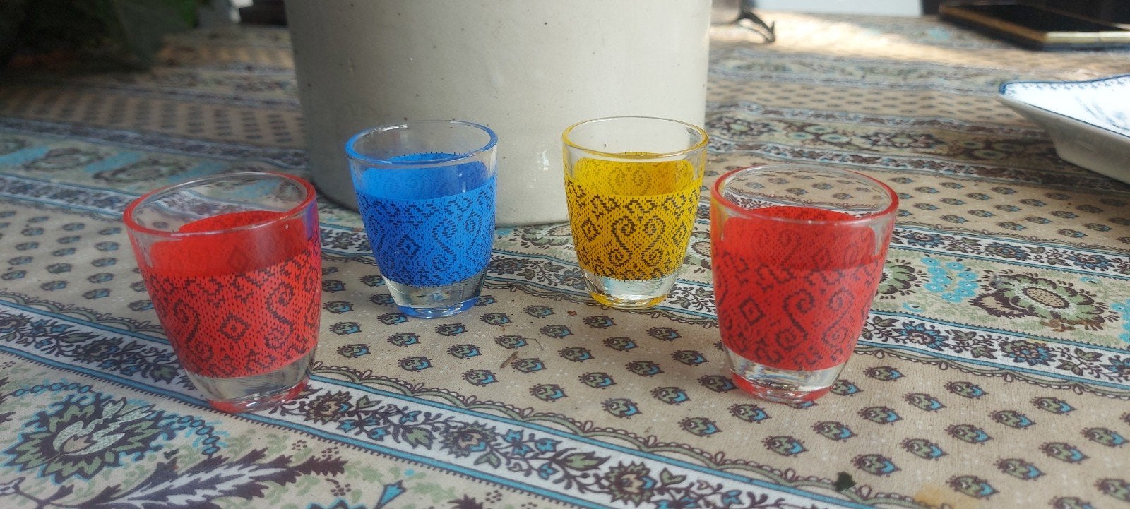 4 franse borrelglaasjes, Antiek en Kunst, Ophalen of Verzenden