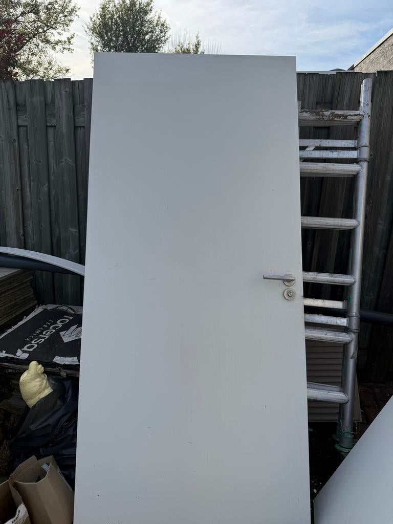 Witte opdek wc deur, Doe-het-zelf en Verbouw, Deuren en Horren, Ophalen, Binnendeur, 200 tot 215 cm
