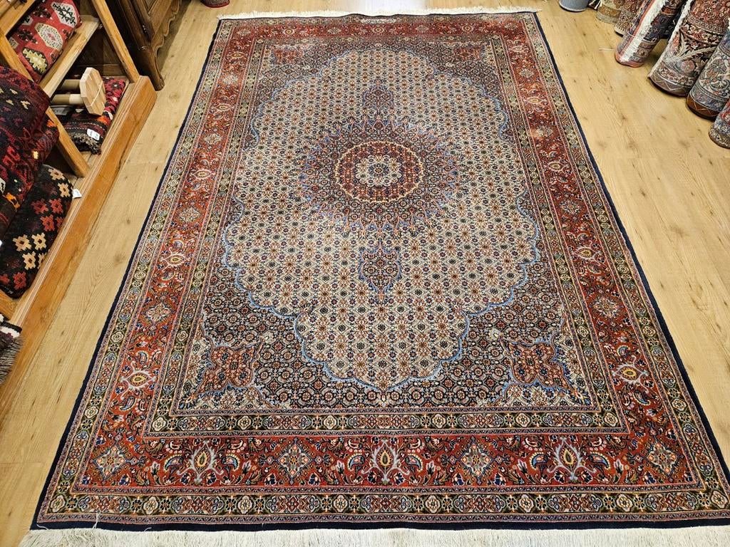 Vintage handgeknoopt perzisch tapijt moud 312x202, Info@SlatsAntiek.nl, Tweedehands, Perzisch, 200 cm of meer