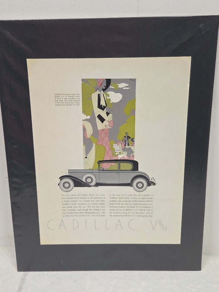 Cadillac reclame jaren '30, Ophalen of Verzenden, Zo goed als nieuw, Auto's