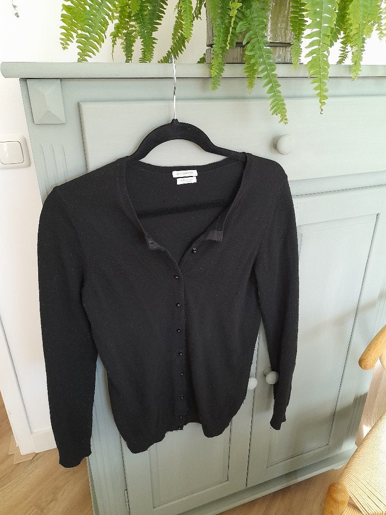 Zwart vest Cashmere blend Stile Benetton maat S, Kleding | Dames, Truien en Vesten, Zwart, Ophalen of Verzenden, Stile Benetton