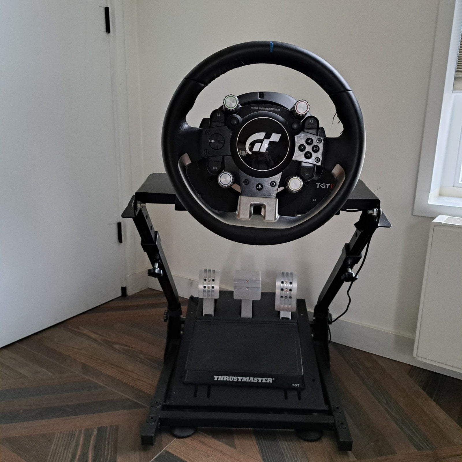 Thrustmaster T-GT II Racestuur met Pedalen en WheelStand Pro, Ophalen, Racestuur, Gebruikt, Force feedback