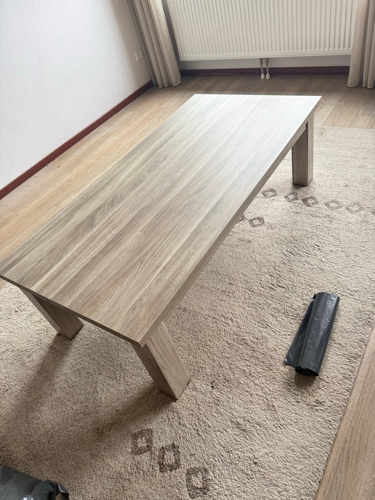 Moderne Salontafel Houtlook - Strak Design, Huis en Inrichting, Gebruikt, 100 tot 150 cm, Rechthoekig, Overige houtsoorten