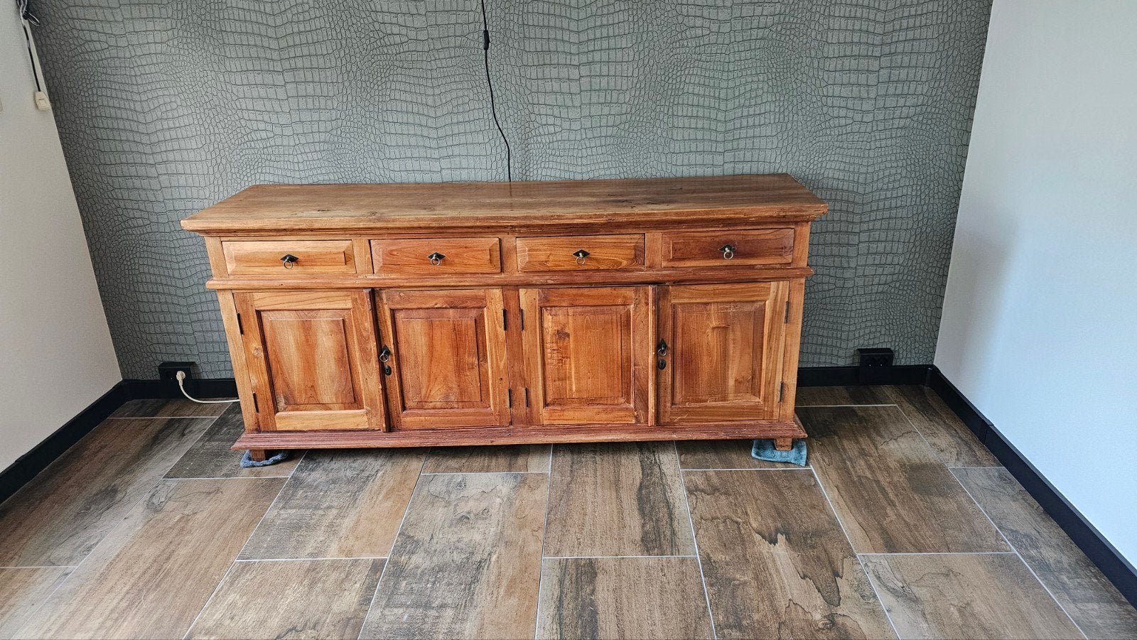 Teakhouten dressoir, Ophalen, Gebruikt, Teakhout, Landelijk