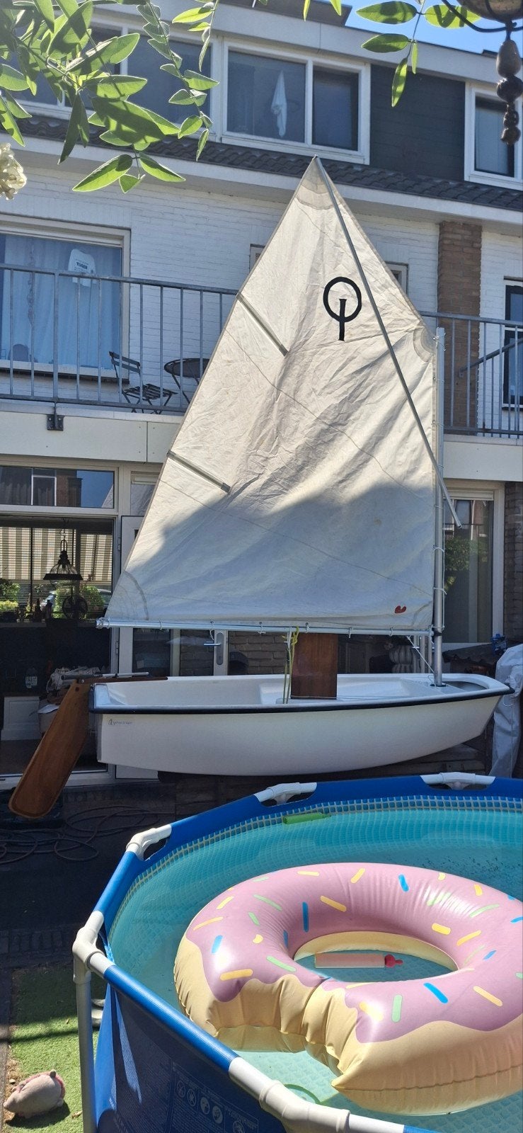 Optimist van dragon marine, white dragon, Gebruikt, Minder dan 15 m², Overige typen, Ophalen