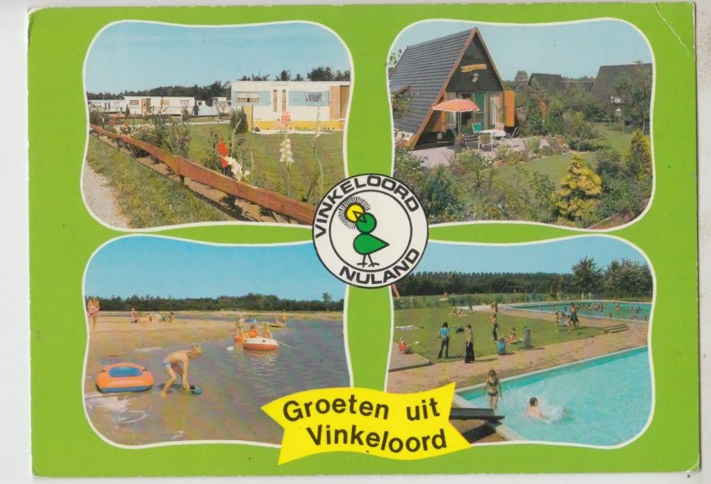 Nuland 4 luik  Zomerdorp Vinkeloord 1979 gelopen, Verzamelen, Ansichtkaarten | Nederland, Ophalen of Verzenden, Voor 1920