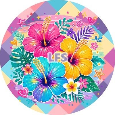 L2558 ouwel hawai zomer bloemen 20x4,7cm eetbare rondjes, Ophalen of Verzenden, Nieuw, Cupcakes, Versiering