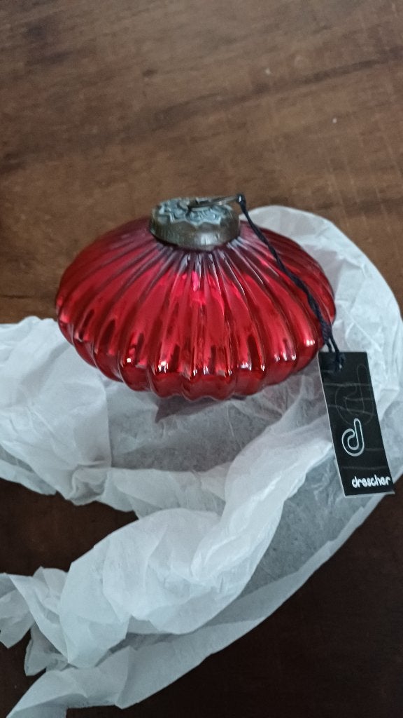 Kerst: Nieuw Drescher kerstboomhangers, rood 10x8 cm, Diversen, Ophalen of Verzenden, Nieuw