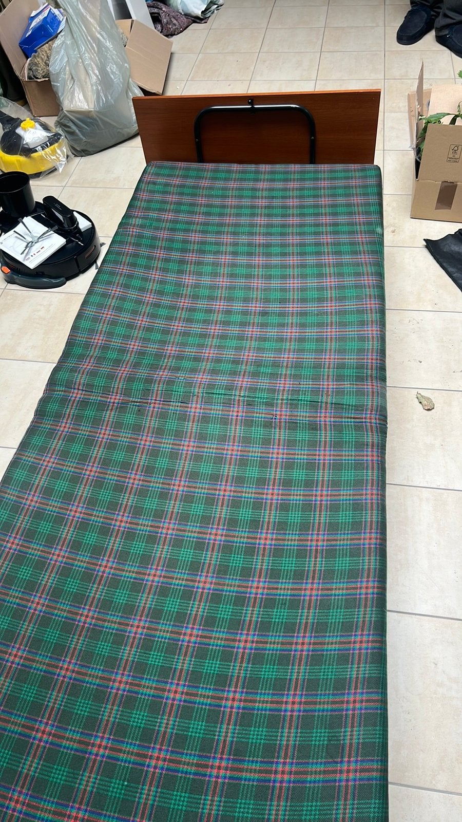 Logeerbed opklapbaar jaren 60, Gebruikt, Ophalen of Verzenden, 200 cm, Metaal