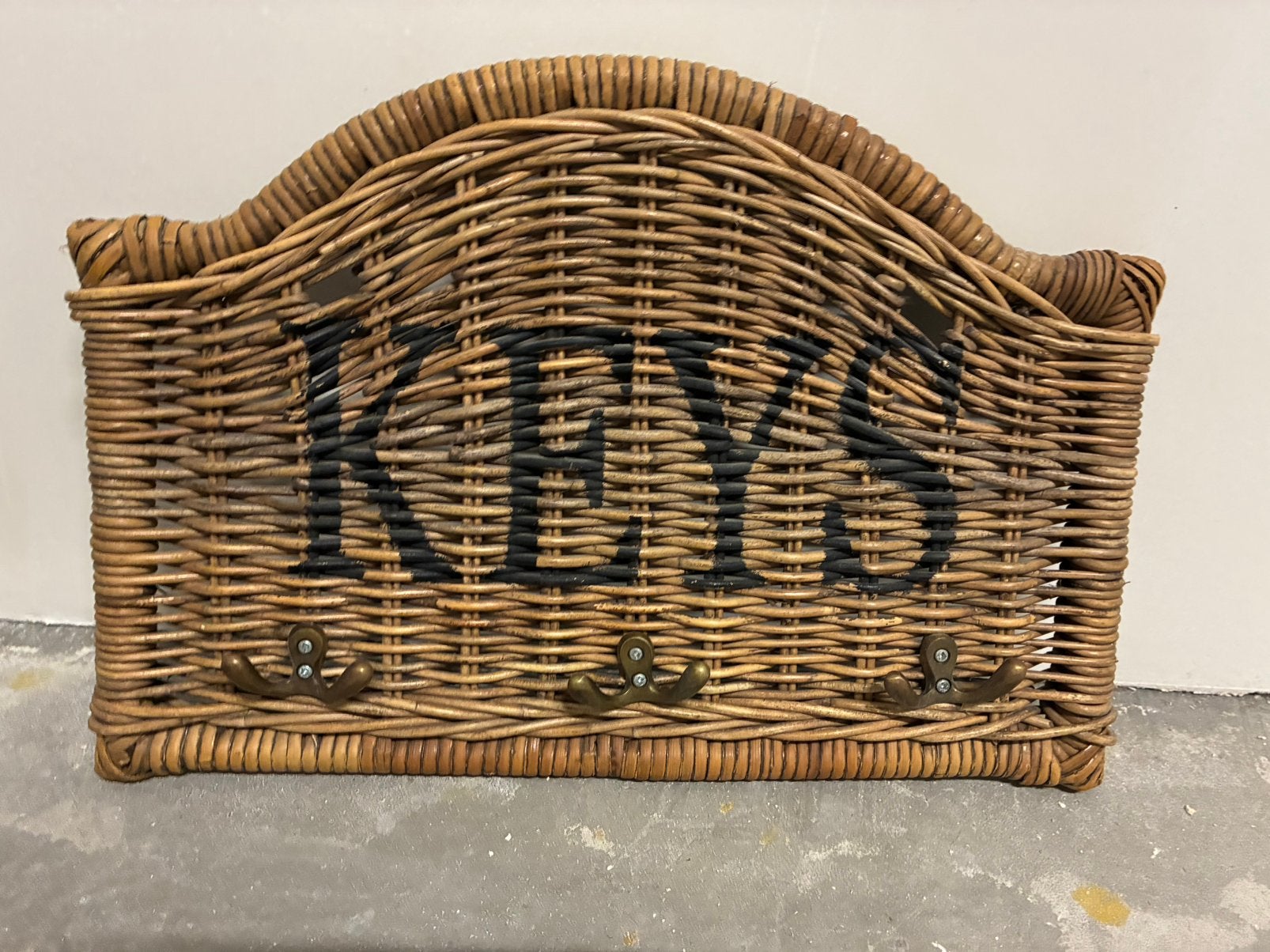 Rieten bord voor sleutelhangers, Ophalen of Verzenden, Zo goed als nieuw