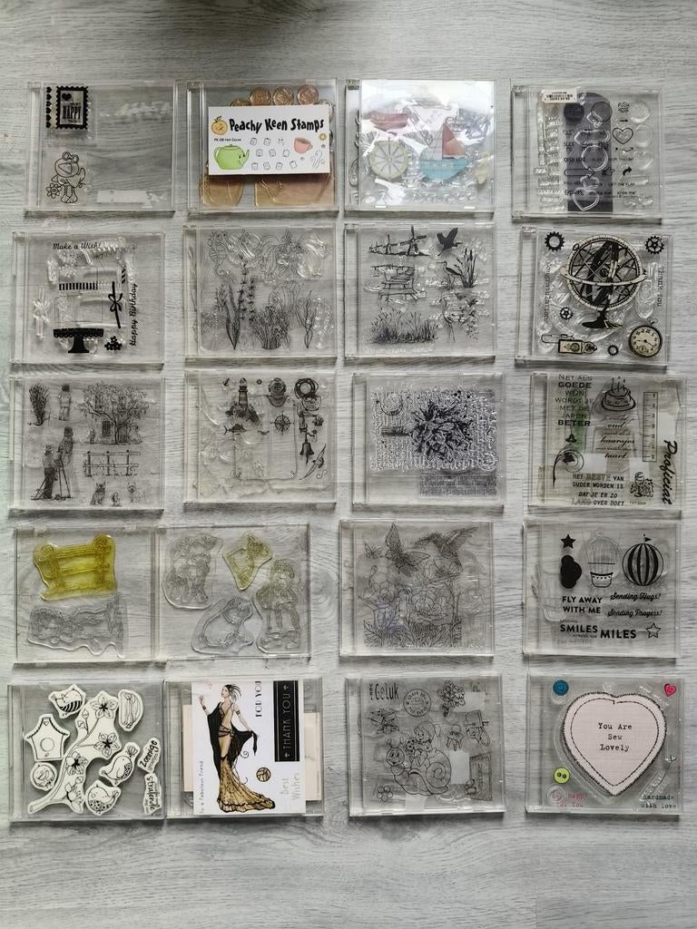 Clear stamps diverse merken, Hobby en Vrije tijd, Stempelen, Gebruikt, Clearstamp, Ophalen of Verzenden