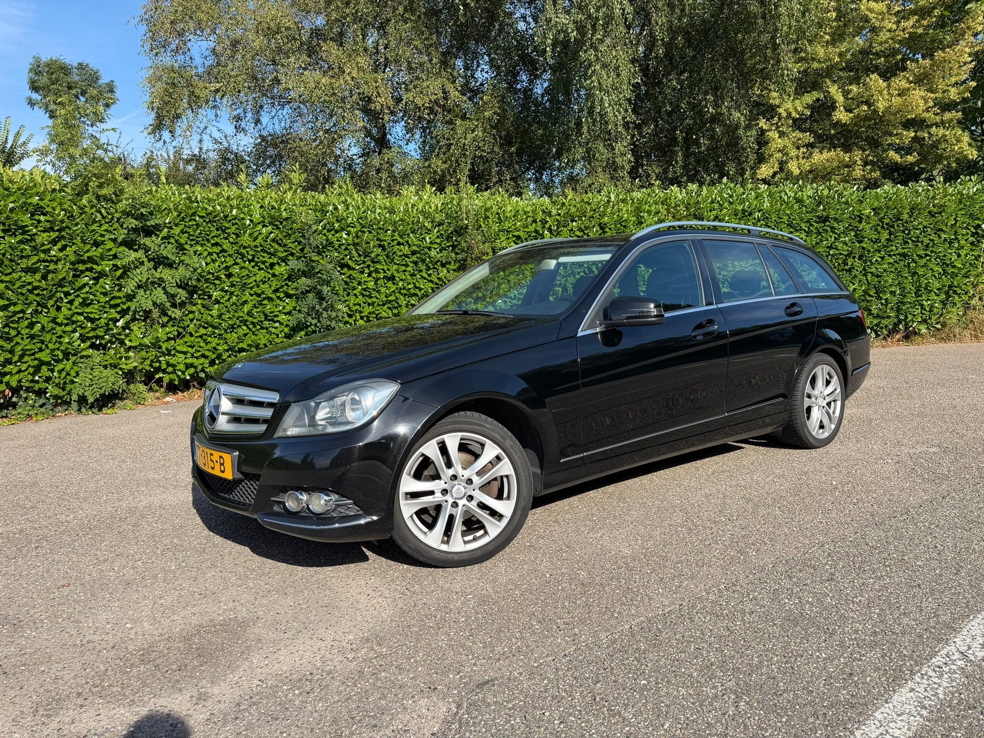 Mercedes-Benz C-klasse Estate 200 CDI Prestige Avantgarde Ed, Auto's, Euro 5, Zwart, 4 cilinders, Leder en Stof