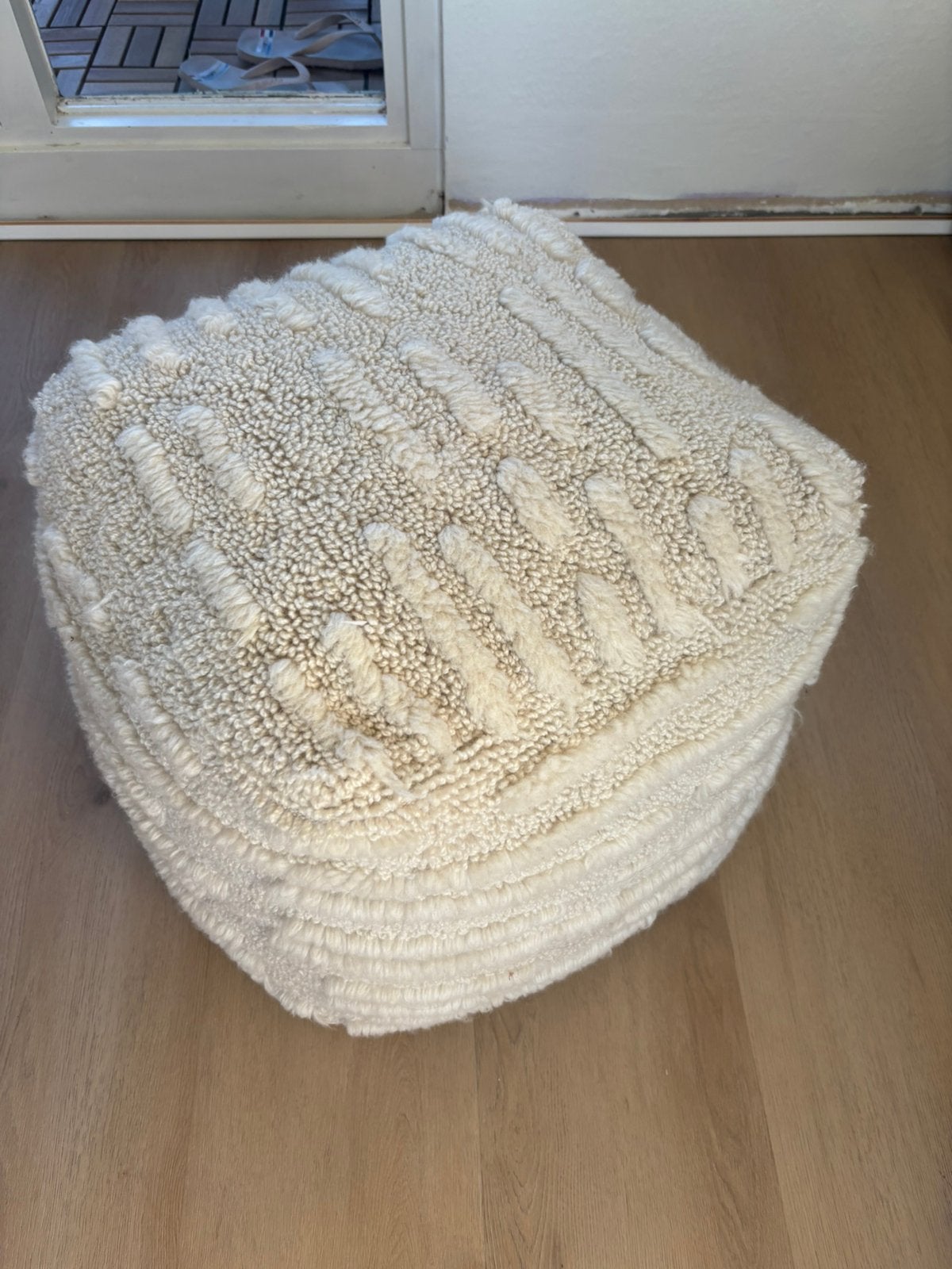 Nous living poef Must, Ophalen, Zo goed als nieuw, Rond, Minder dan 50 cm