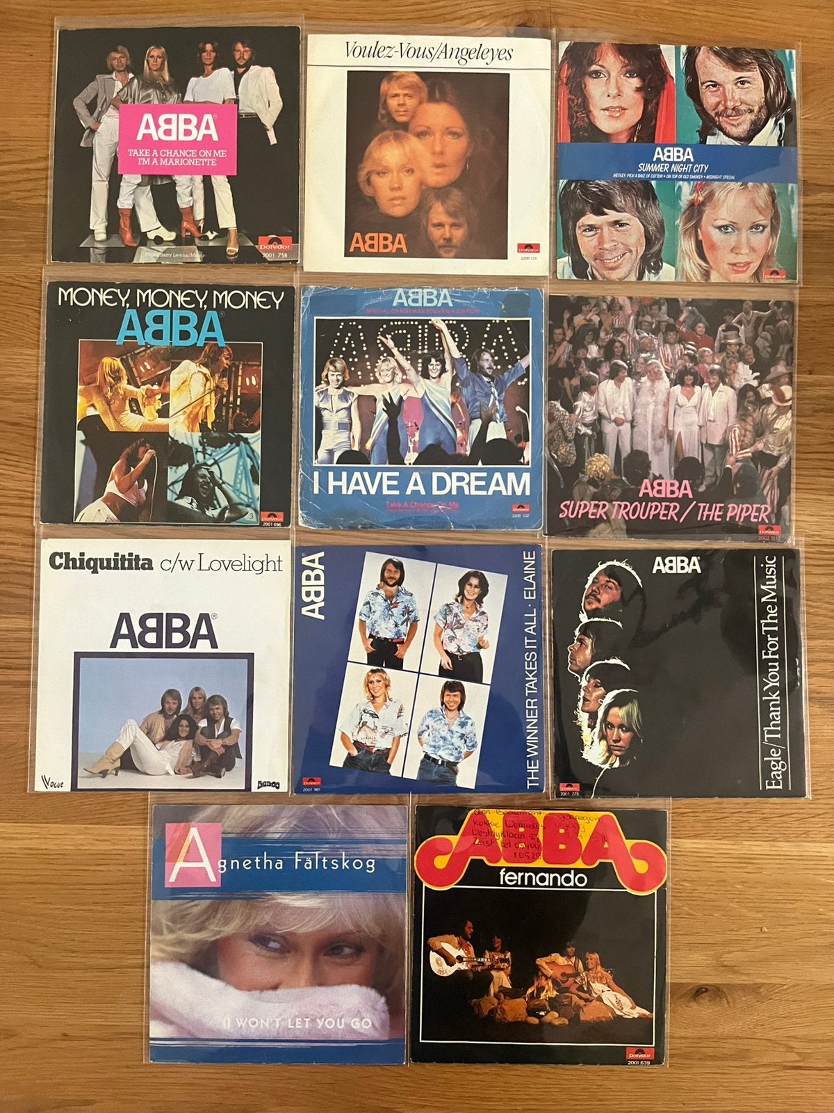 ABBA verzameling – 11 vinyl singles + 8 cd’s – in één koop, Verzenden, Gebruikt, Cd of Plaat