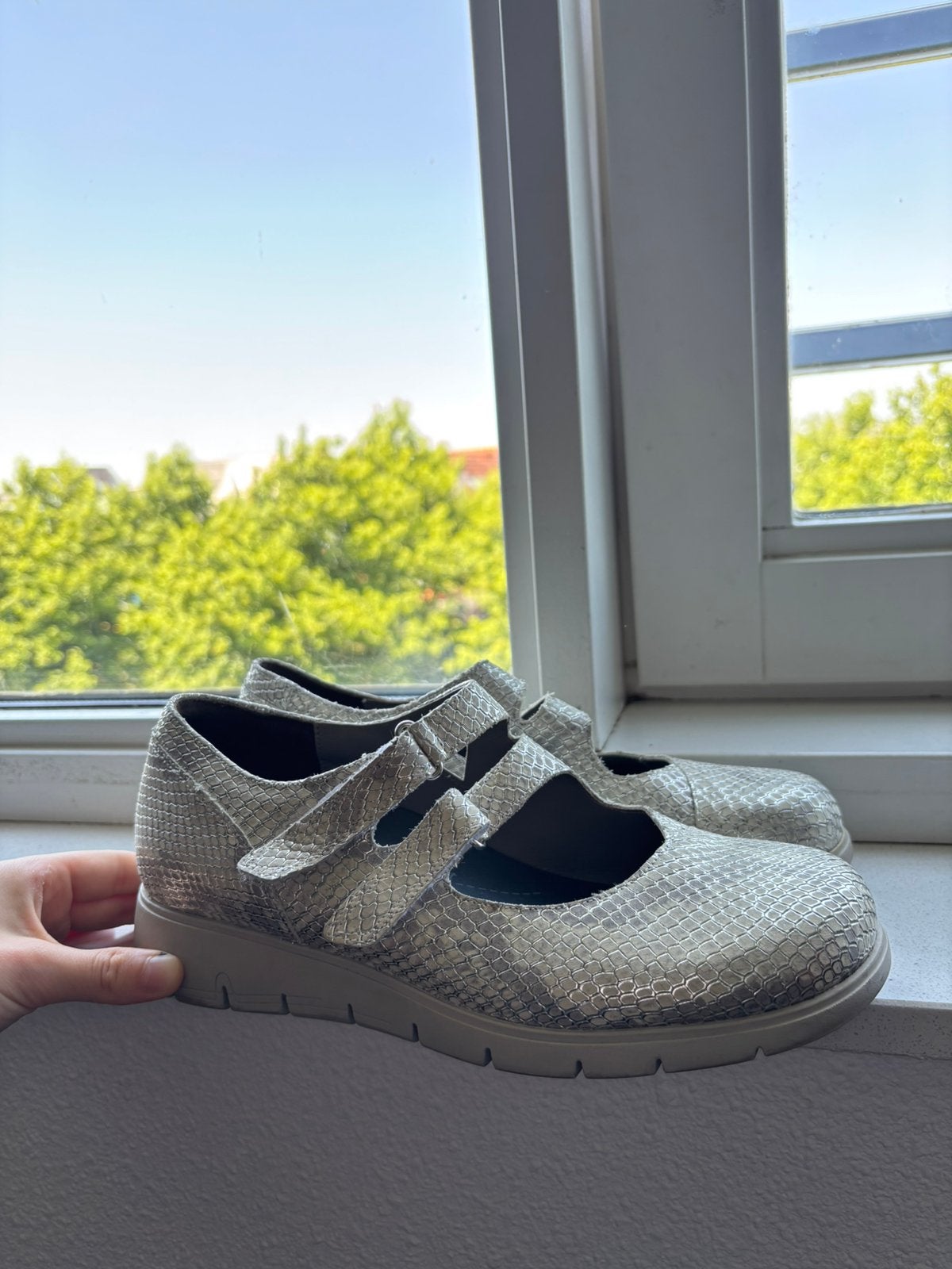 Durea, Kleding | Dames, Schoenen, Verzenden, Sandalen of Muiltjes, Zo goed als nieuw, Grijs