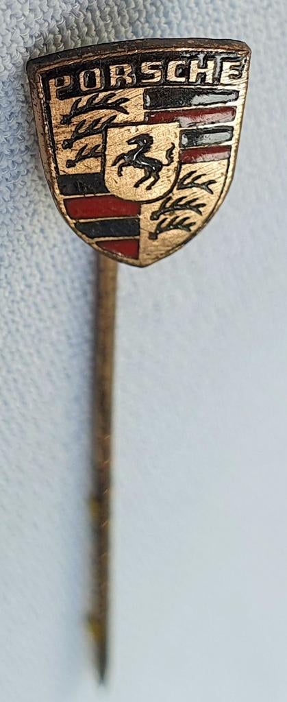 Vintage Porsche speldje, 60er jaren, Verzamelen, Speldjes, Pins en Buttons, Verzenden, Gebruikt, Transport, Speldje of Pin