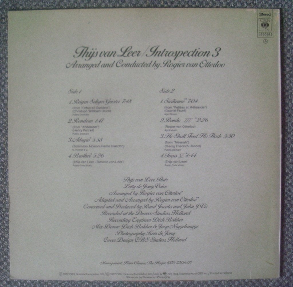 Thijs van Leer - Introspection 3 (LP) Rogier van Otterloo, LP, Gebruikt, Overige genres, Ophalen of Verzenden