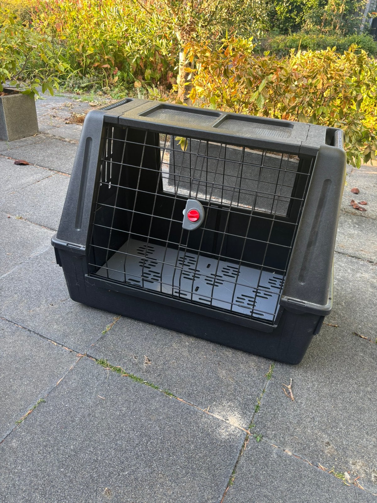 Autobench / autotransportbox hond, Ophalen, Gebruikt, 75 tot 110 cm, Minder dan 65 cm