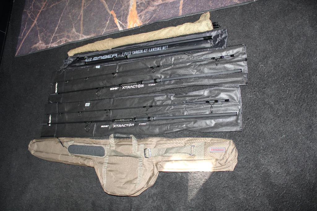 Daiwa Black widow, Ultimate, Sonik xtractor 12ft 3,25, Saber, Ophalen, Nieuw, Complete set