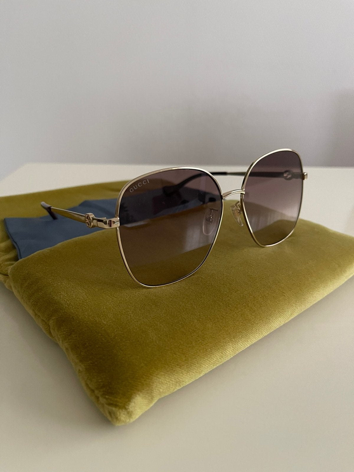 Gucci Zonnebril, Overige merken, Zonnebril, Bruin, Nieuw