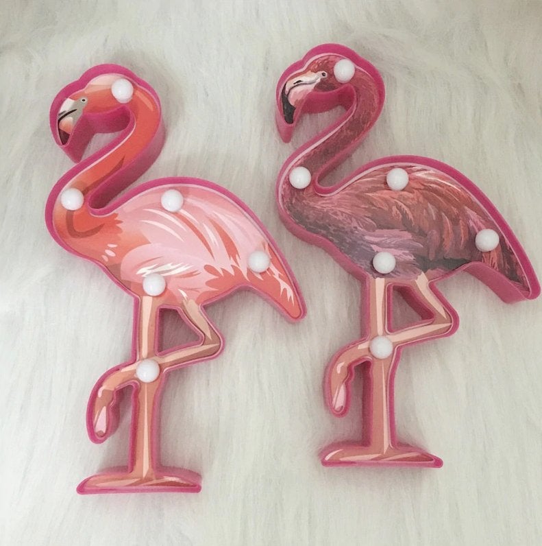 Flamingo Lamp / Tafelamp Sier Vogel Dieren Decor LED 3D, Huis en Inrichting, Lampen | Tafellampen, Roze, Verzenden, Nieuw