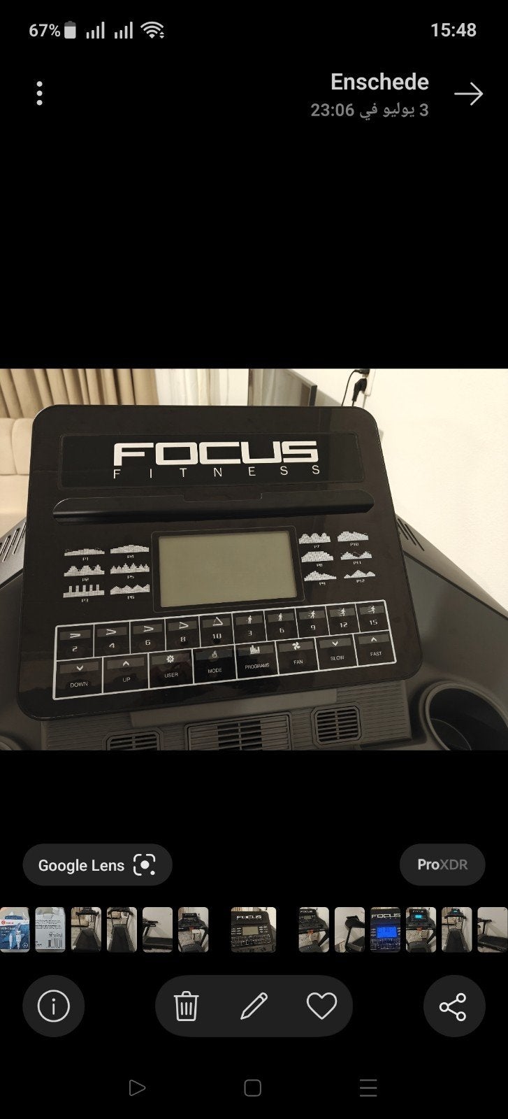 Loopband Focus Fitness Jet 9 iPlus, Ophalen, Zo goed als nieuw, Metaal, Loopband