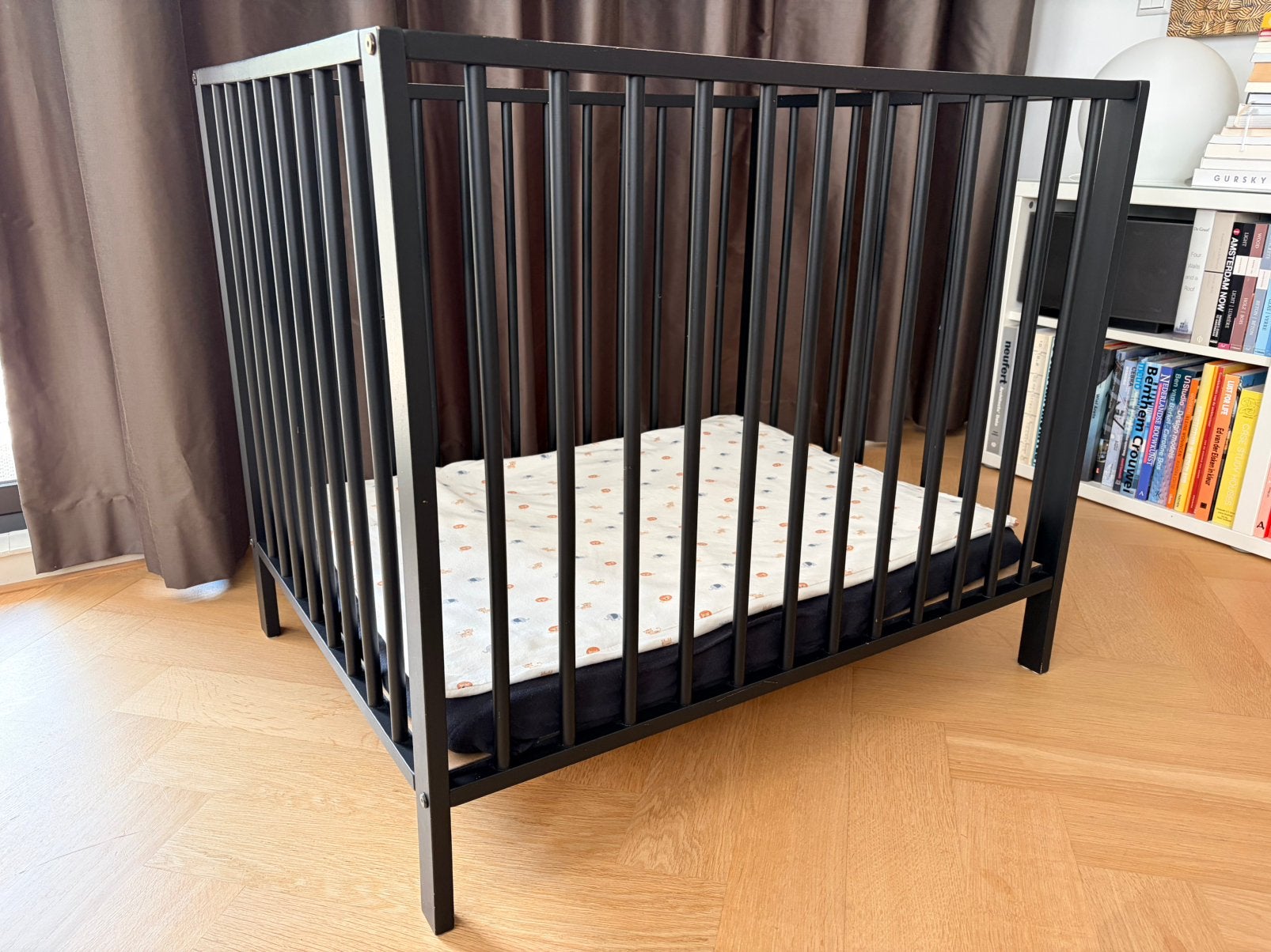 Baby box 94x72cm, 80cm hoog, Ophalen, Zo goed als nieuw, Rechthoekig, In hoogte verstelbaar