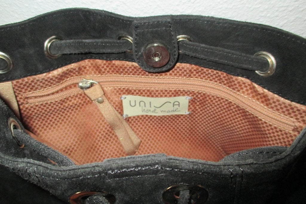 Unisa suede tas, Ophalen of Verzenden, Nieuw, Zwart, Schoudertasje