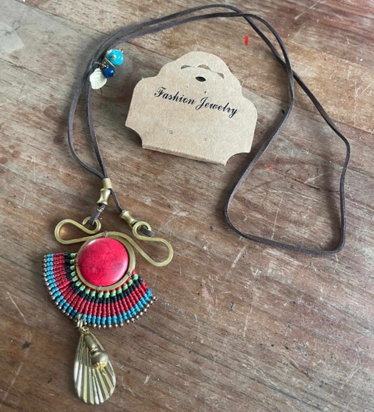 Nieuwe Inca Stijl Ketting - Fashion Jewelry, Sieraden, Tassen en Uiterlijk, Nieuw, Ophalen of Verzenden, Rood, Overige materialen