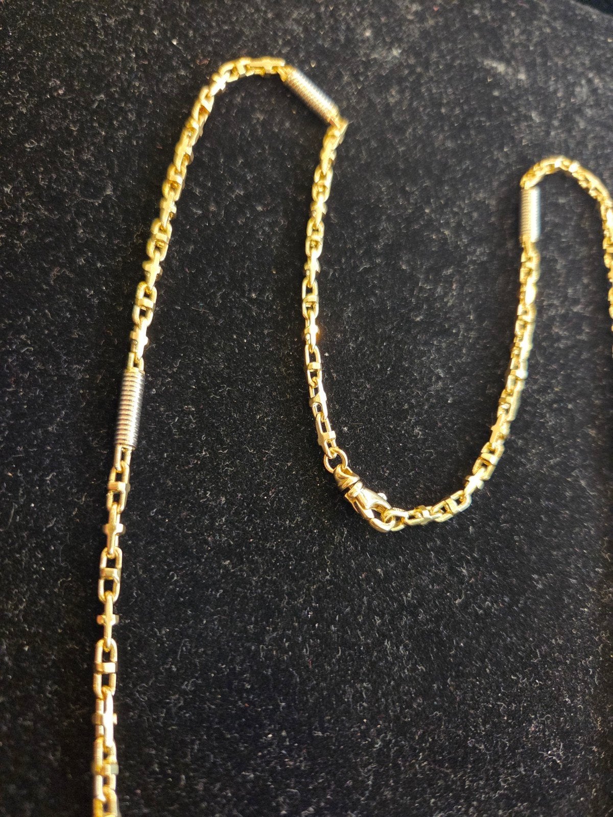 14 k gouden monte carlo ketting 27 gram 65 cm, Sieraden, Tassen en Uiterlijk, Kettingen, Ophalen of Verzenden, Nieuw, Goud, Goud