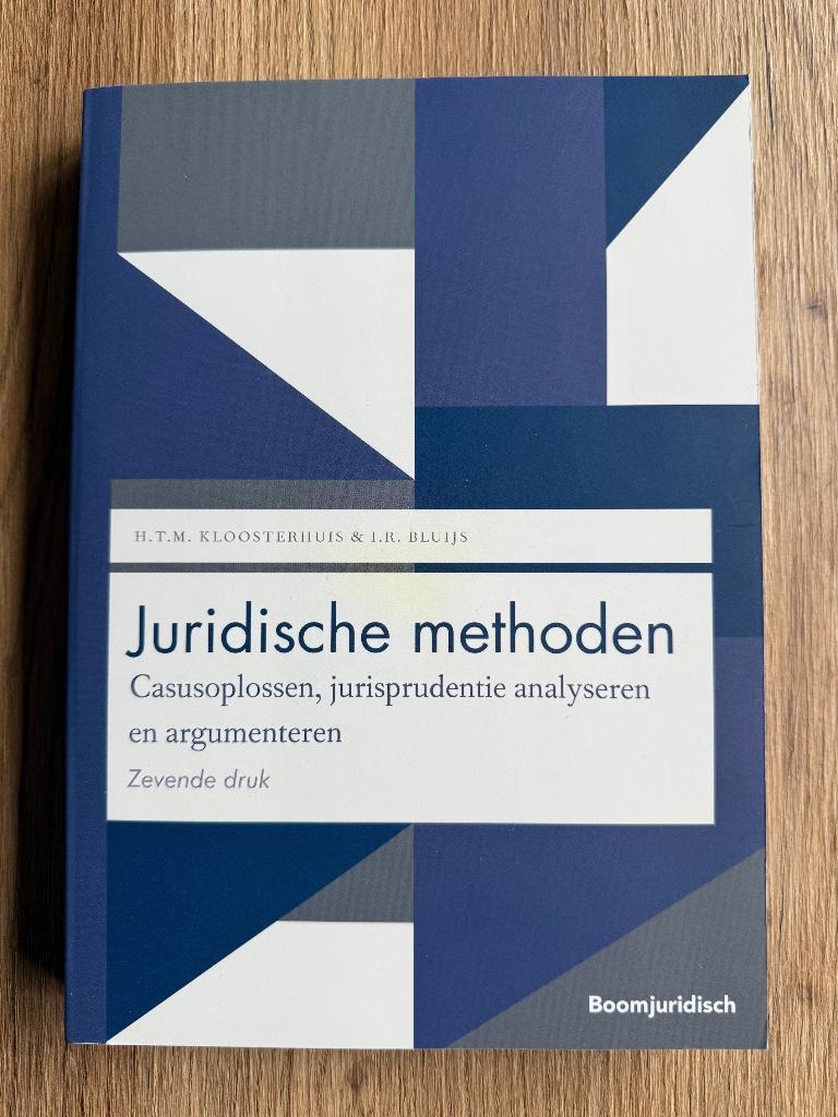 Juridische methoden 7e druk (als nieuw), Boeken, H.T.M. Kloosterhuis, Ophalen of Verzenden, Alpha, WO
