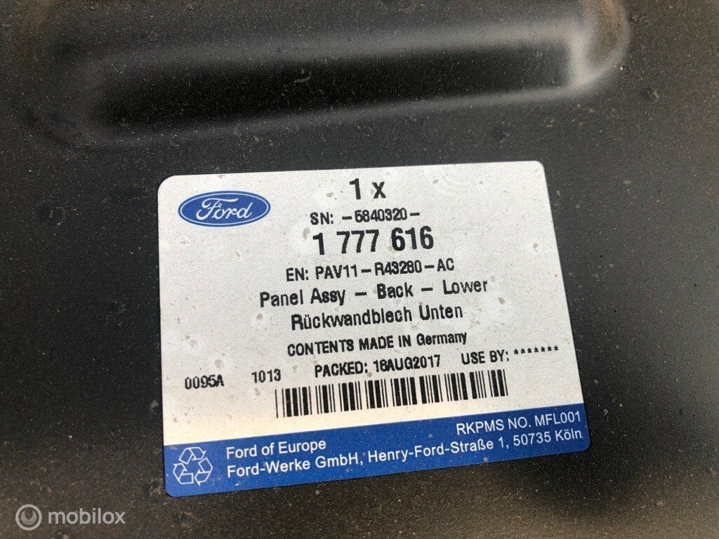 Kofferbakplaat achterplaat bodem ford b max  pav11r43280ac, Gebruikt, Achterklep, Ophalen of Verzenden