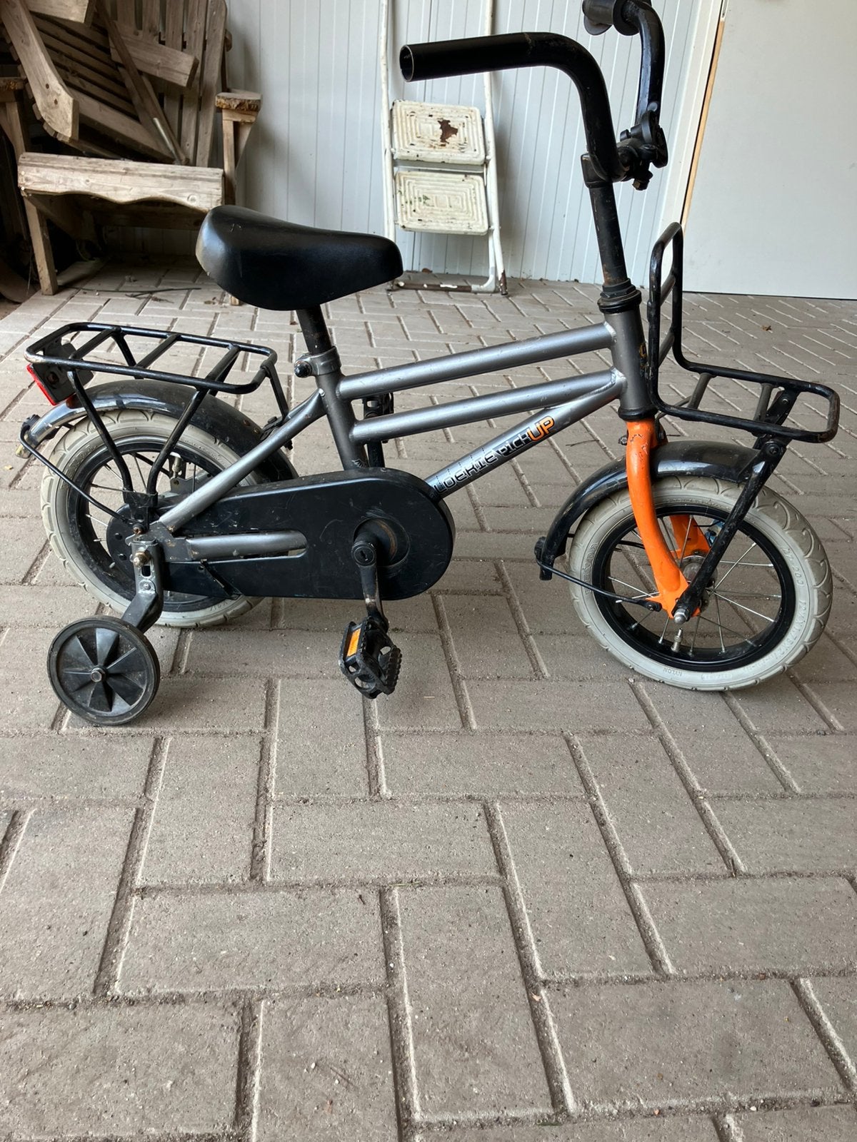 Kinderfiets 12 inch, loekie., Fietsen en Brommers, Fietsen | Kinderfietsjes, Ophalen, Terugtraprem, Zijwieltjes, Gebruikt