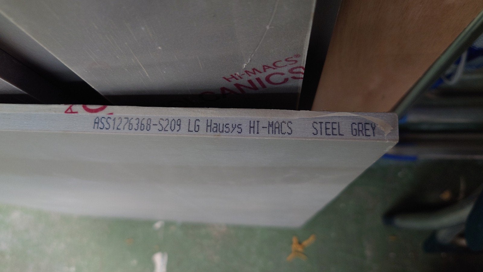 Hi-macs solid surface S209 Steel grey 12mm div. Stukken, Ophalen, Nieuw, Overige metalen