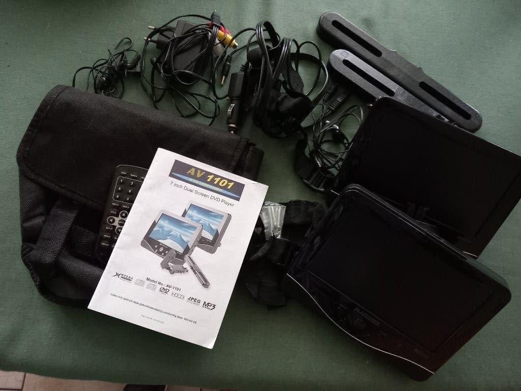 Autovision DVD speler met 2 schermen., Ophalen of Verzenden, Zo goed als nieuw, Overige merken, Draagbaar