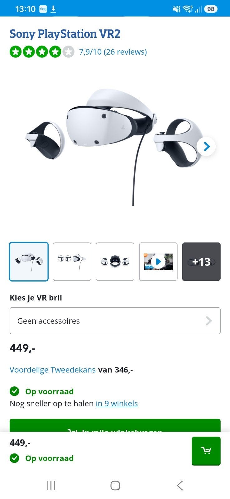 Sony PlayStation VR2 - Nieuwstaat VR-bril, Ophalen of Verzenden, Zo goed als nieuw, VR-bril, Sony PlayStation