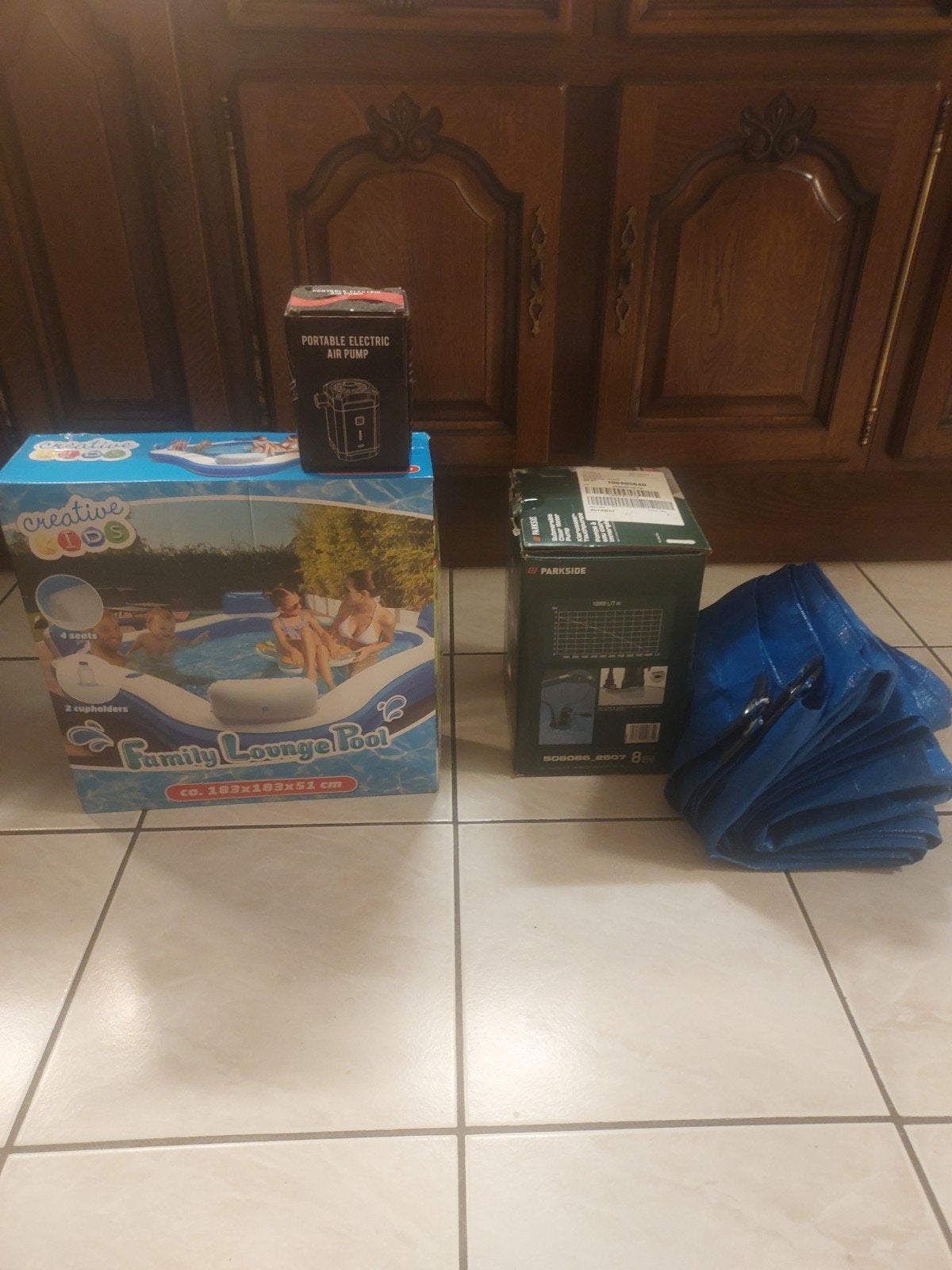 Kinderzwembad met accessoires - Family Lounge Pool, Gebruikt, Minder dan 80 cm, Opblaaszwembad, Ophalen of Verzenden