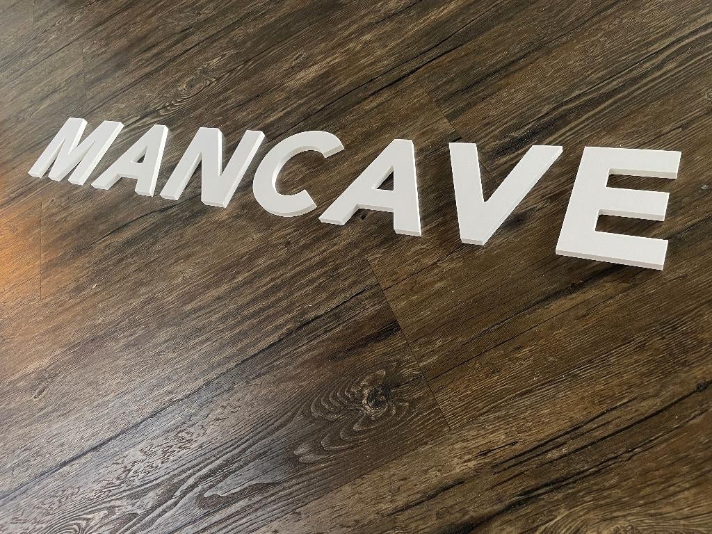 Mancave letters, losse letters voor aan de muur, 100x14cm, Ophalen of Verzenden, Nieuw, Reclamebord