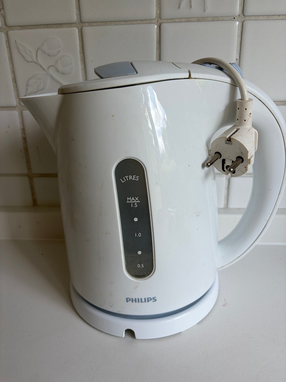 Philips waterkoker - 1.5 liter - Wit, 1 tot 2 liter, Ophalen, Gebruikt