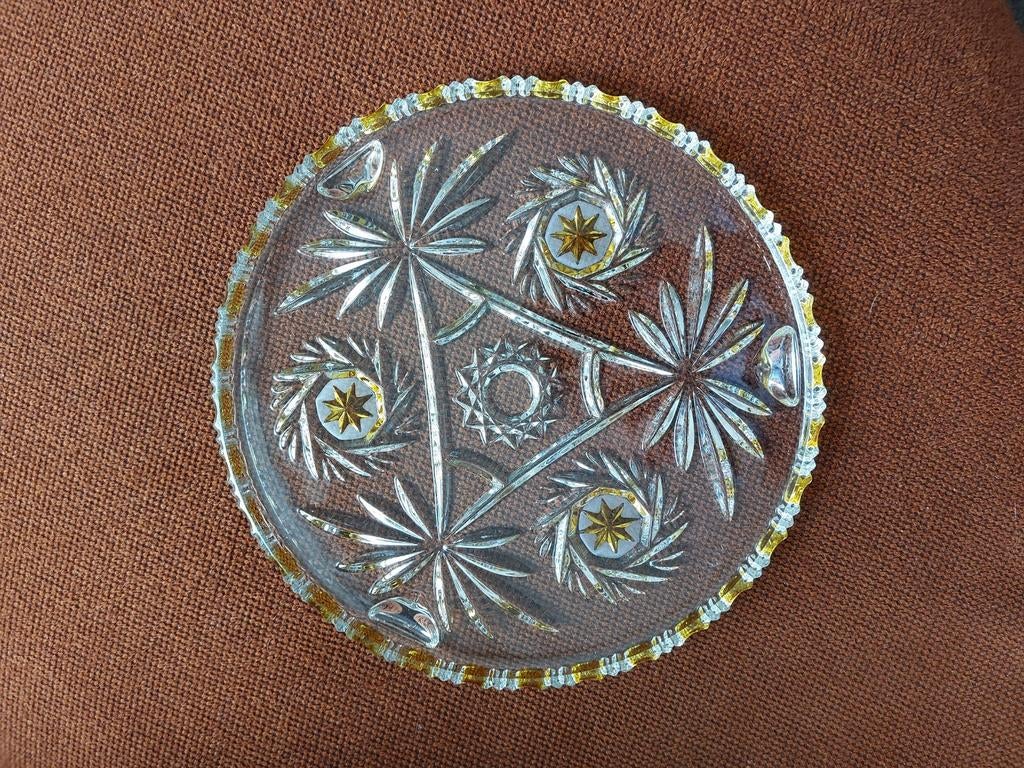 Kristallen schaal / bord van Walther Glass., Ophalen of Verzenden