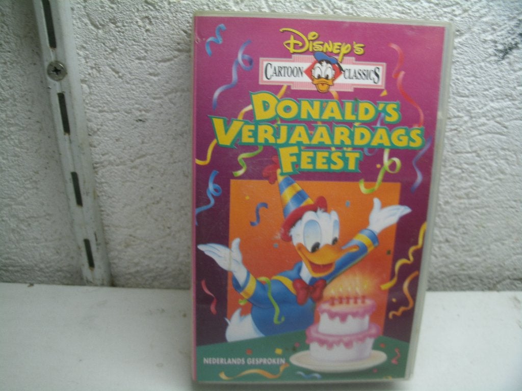 vhs 159a donald's verjaardags feest ned gespr, Cd's en Dvd's, VHS | Kinderen en Jeugd, Alle leeftijden, Ophalen of Verzenden, Gebruikt