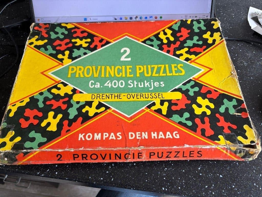 Provincie puzzels Drenthe Overijssel, Ophalen of Verzenden, Gebruikt