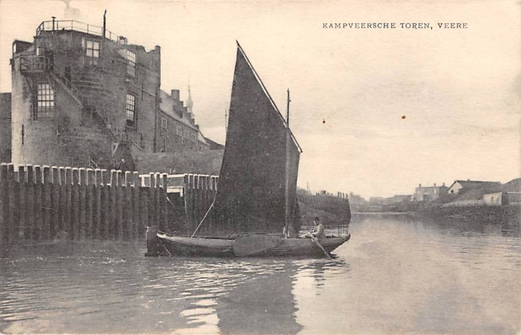 Veere Kampveerschetoren Walcheren, Ophalen of Verzenden, Voor 1920, Gelopen, Zeeland