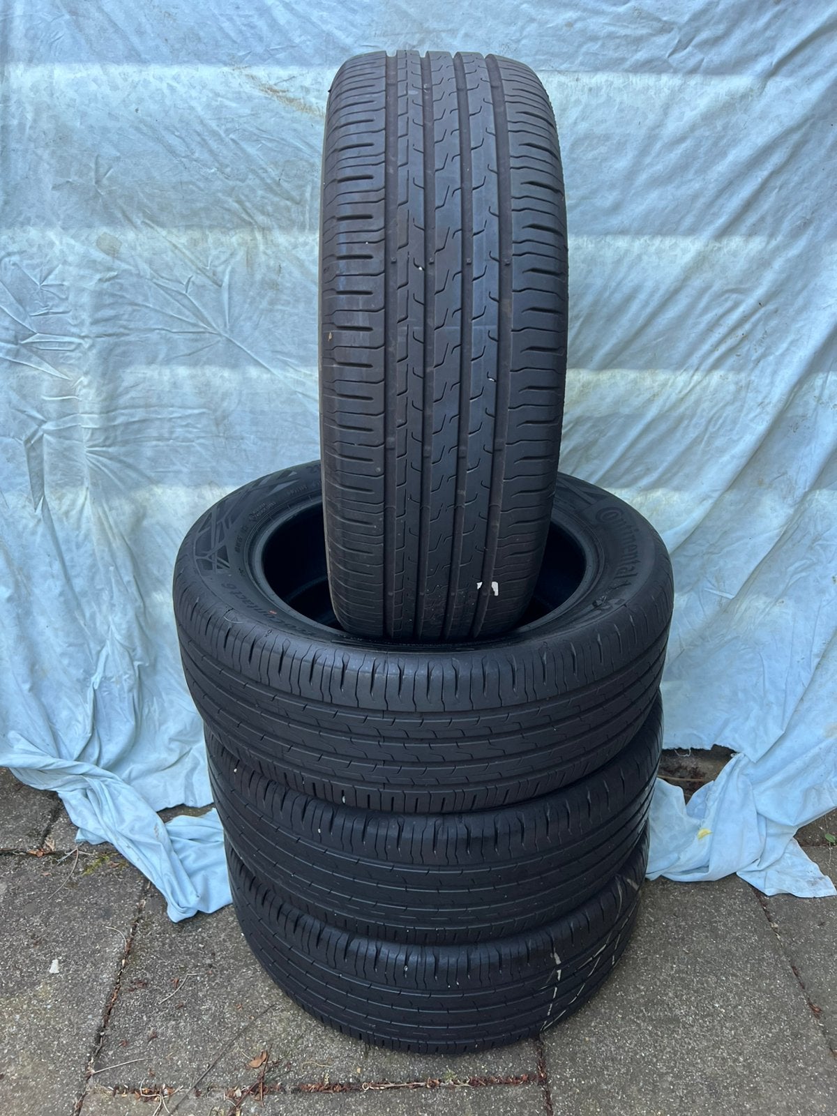 Set zomerbanden 17 inch Continental 215/55/17 94V 6mm, Ophalen, 17 inch, Band(en), Personenwagen
