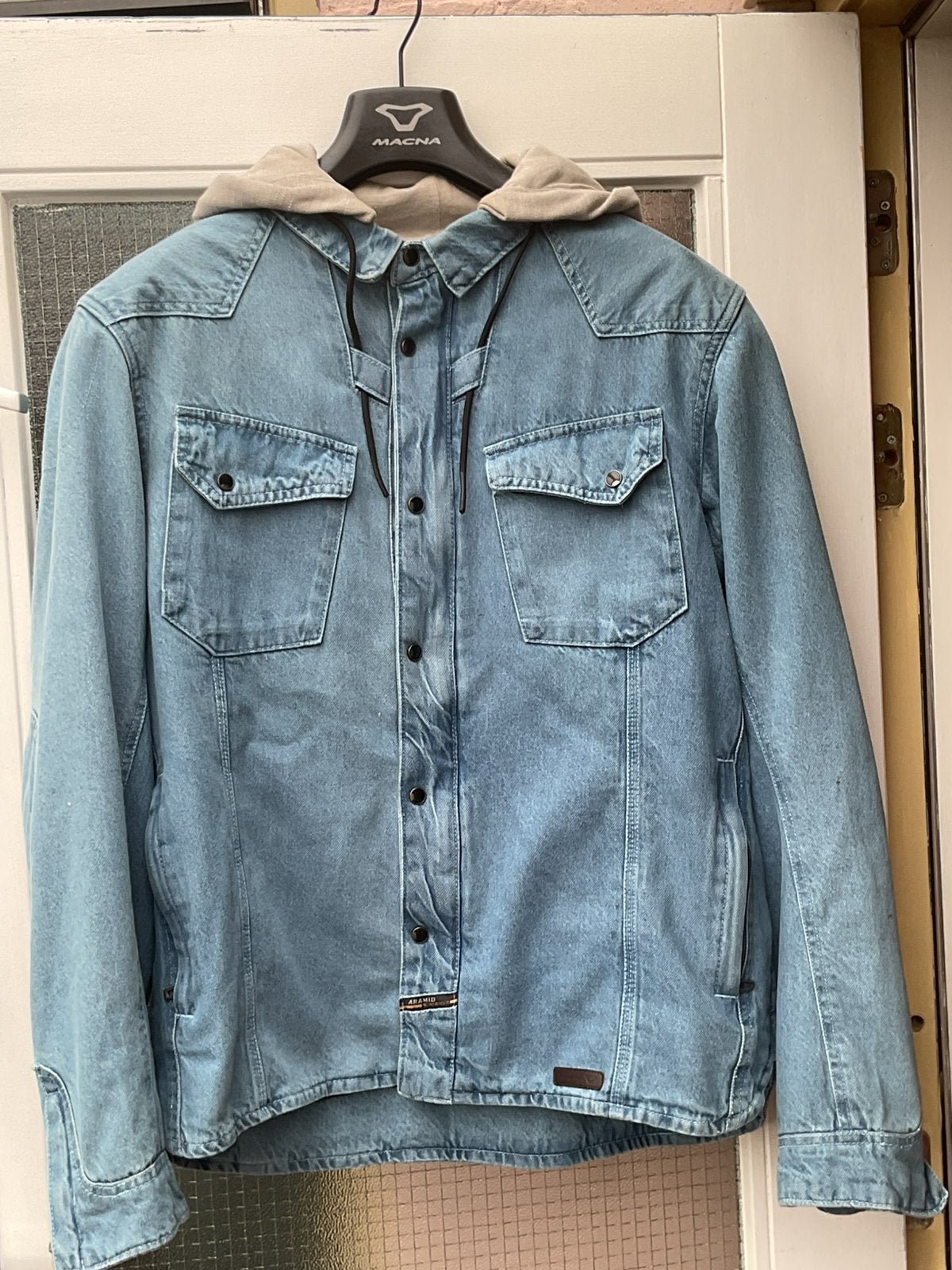Macna Inland Solide Jeansmotorjas, Motoren, Kleding | Motorkleding, Ophalen, Jas | textiel, Dames, Tweedehands