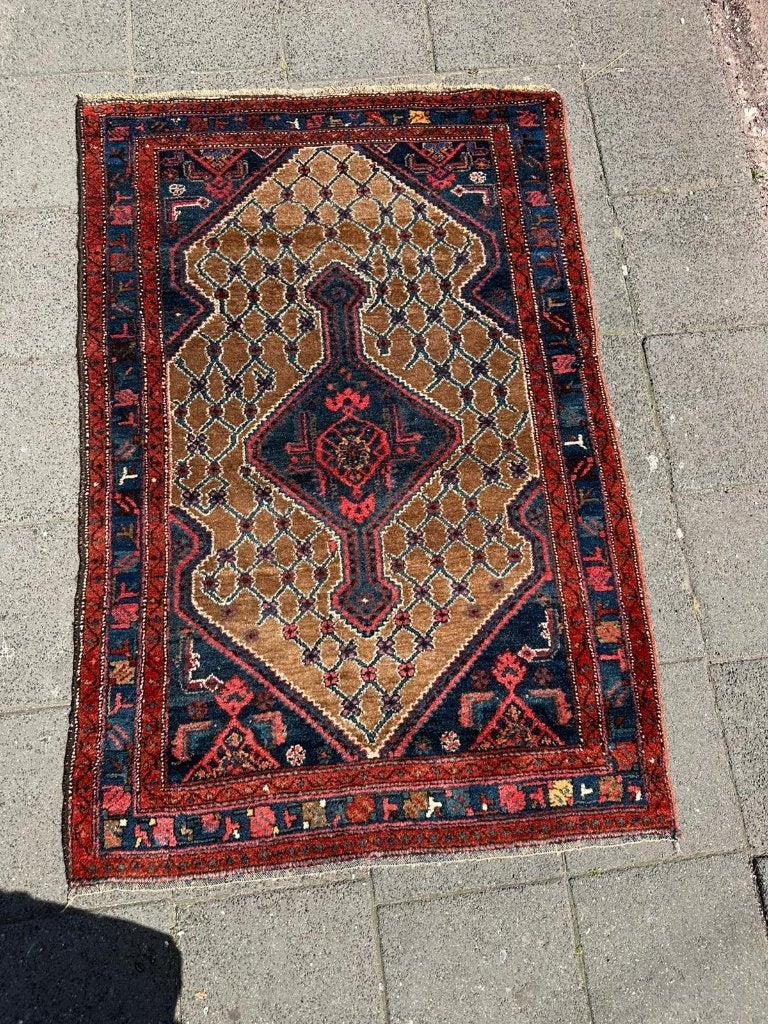 Antiek Koerdistan tapijt – 188 x 125 cm– natuurlijke kleuren, Gebruikt, 100 tot 150 cm, Wol, 200 cm of meer