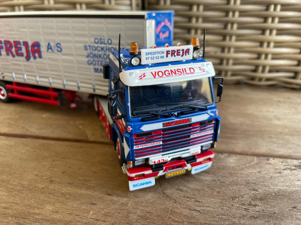 TEKNO SCANIA 143M MORTEN NIELSEN FREJA VOGENSILD, Ophalen of Verzenden, Nieuw, Bus of Vrachtwagen, Tekno